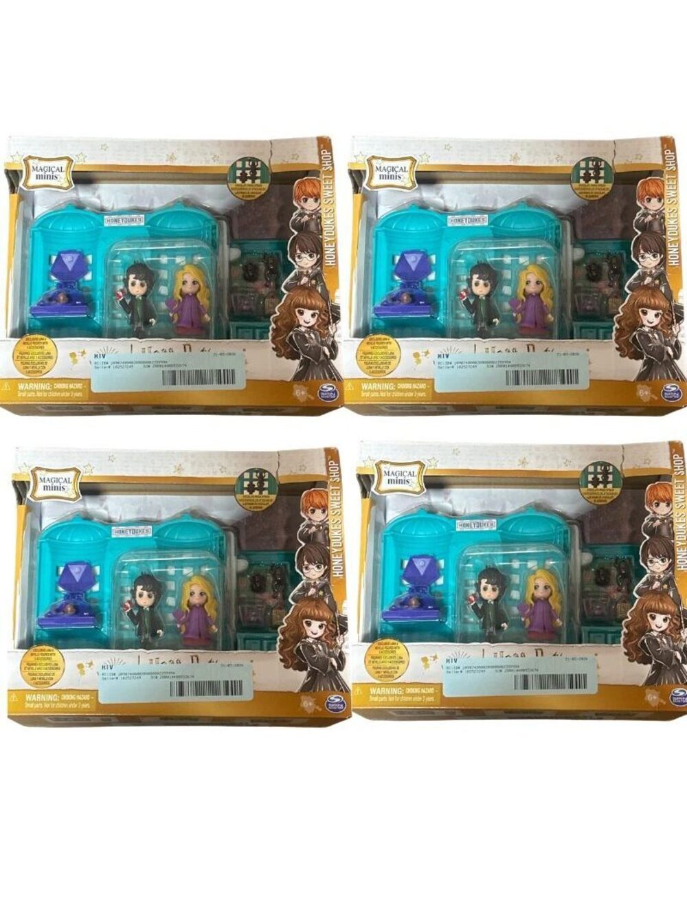 Harry Potter Magical Minis Honeydukes Sweet Shop Luna Neville Figures 4 Pack New